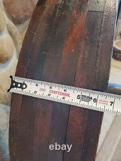Vintage 36 Diameter Wooden Pulley Flat Belt Large Equipment Antique