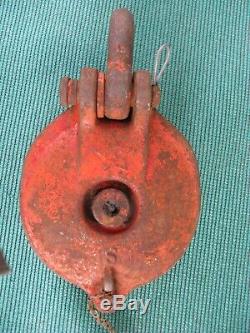 Vintage 6 Snatch Farm Rigging Block and Tackle Pulley Japan