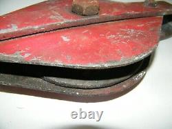 Vintage Antique Block Cable Pulley Single 6 X 11 1/2 X 1 3/8 Missing Bolt