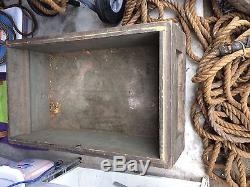 Vintage/Antique Block & Tackle, rope, chain, hooks, box