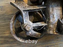 Vintage Antique Cast Iron FE Myers Bros Unloader Farm Pulley Hay Trolley
