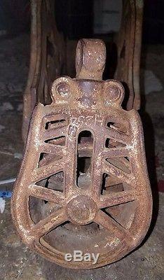 Vintage Antique F. E. Myers OK Unloader Barn Hay Trolley Unloader with Pulley