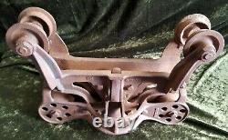 Vintage Antique Hay Carrier Barn Trolley Cast Iron