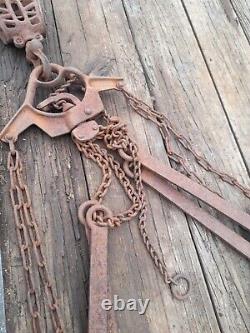Vintage, Antique, Lantz Hay Hook Pulley Assembly, Valparaiso Indiana Pick Up Only