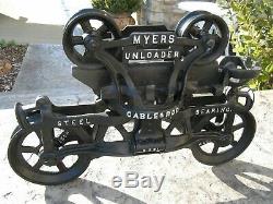 Vintage Antique Myers Hay Pulley Unloader Model 321 Restored Trolley