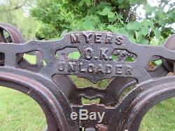 Vintage Antique Myers OK Unloader Hay Trolley Cast Iron Ashland Ohio