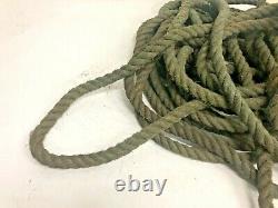 Vintage BARN ROPE 125+ Feet 1 Manila industrial nautical hemp cord cordage loft