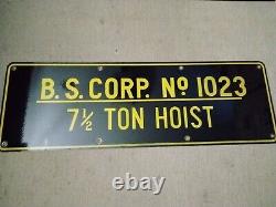 Vintage Bethlehem Steel P&H Runway Trolley Hoist Signage & More. Sold As One Lot