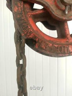 Vintage Chain Hoist Block and Tackle Pulley