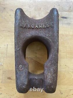Vintage Choker Bell Large Logging Rustic Antique Manganese Heavy Yarding Hook