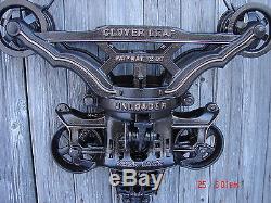 Vintage Clover Leaf, Sure Lock, Unloader, Hay Trolley & Pulley With Barn Rope