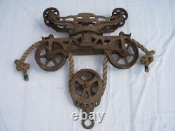 Vintage F E Myers & Bro Roller Bearing O. K. Hay Trolley With H411 Drop Pulley