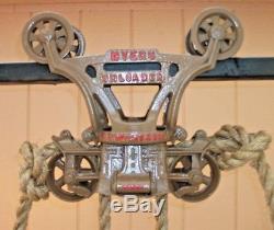 Vintage F. E. Myers Cloverleaf Unloader Hay Barn Trolley Antique Rustic Decor