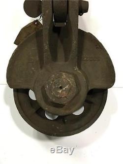 Vintage HYSTER Cast Iron 53227 53228 Antique Barn 11 x 2 Pulley Block & Tackle