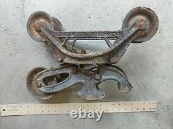 Vintage Hay Trolley & Wood Pulley FREE SHIPPING