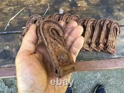 Vintage Hay trolley track mounts for carrier
