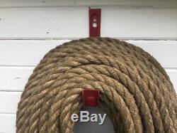 Vintage Hemp Rope Natural Fiber old barn rope nautical 290 feet X 3/4