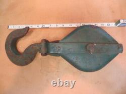 Vintage Huge Block and Tackle Pulley made of Steel for Farm Use or Industrial