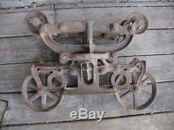 Vintage Large 1916 STAR Hay Carrier TROLLEY Starline 493A Barn pulley tackle