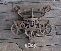 Vintage Large 1916 STAR Hay Carrier TROLLEY Starline 493A Barn pulley tackle
