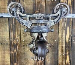 Vintage Original MYERS FAULTLESS UNLOADER Hay Trolley With Center Drop Pulley
