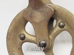 Vintage Pulley Solid Brass Or Bronze