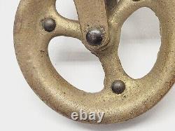 Vintage Pulley Solid Brass Or Bronze
