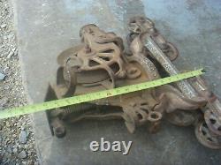 Vintage Rare Antique Cast Iron F. E. Myers Hay Unloader Trolley Pulley FREE SHIP