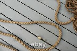 Vintage Rope twisted manilla 1 1/2 boat Hemp Twine 160' barn nautical marine