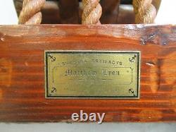 Vintage Ships Marine Pulley Block Tackle Lamp A