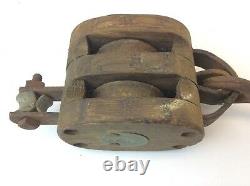 Vintage Small Easton PA Madesco Products Block & Tackle Pulley Mini Tool Used