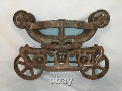 Vintage Star Cast Iron Hay Trolley Hay Carrier Rare