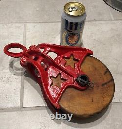 Vintage Starline Pulley X815 antique rope pulley with rare double stars