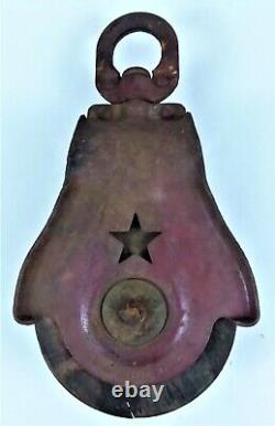 Vintage Starline Red Pulley Harvard, IL 12 X 6 Great Patina