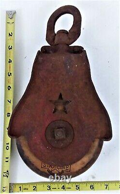Vintage Starline Red Pulley Harvard, IL 12 X 6 Great Patina