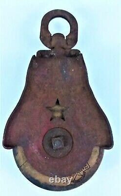 Vintage Starline Red Pulley Harvard, IL Great Patina