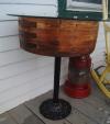 Vintage Wooden Pulley Table