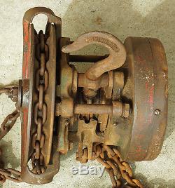 Vintage Yale Spur Geared Block 1/2 Ton Chain Hoist, Lift Model BB