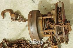 Vintage Yale Spur Geared Block 1/2 Ton Chain Hoist, Lift Model BB