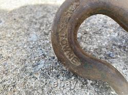 Vintage Yale & Towne Chain Hoist 1/2 Ton Differential Swivel Pulley Block, Chain