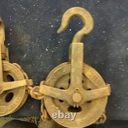 Vintage Yale & Towne Chain Hoist 1/2 Ton Differential Swivel R8 Block&Tackle R8