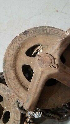 Vintage Yale & Towne Double Pulley + Single Pulley + Chain + Free Shipping