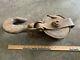 Vintage/antique large block and tackle pully with large hook