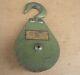 Vintage green bronze bearig pulleys heavy duty block and tackle hooks wichita