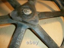 Vntg Large Center Grooved Cast Iron Bearing Sheave Pulley 16 1/2 wide A195BR