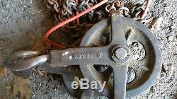 Vtg 1 TON CHAIN fall HOIST PULLEY James H Channon Chicago DIRECT DIFFERENTIAL
