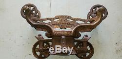 Vtg Antique F. E. Myers Unloader Hay Barn Trolley Carrier with Drop Pulley