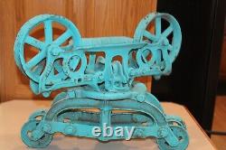 Vtg Antique Old Hay Trolley Farm Barn Repurpose Light Industrial Cast Iron Tool