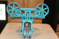 Vtg Antique Old Hay Trolley Farm Barn Repurpose Light Industrial Cast Iron Tool