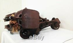 Vtg antique Fe myers cast iron hay trolley carrier unloader barn pulley tool